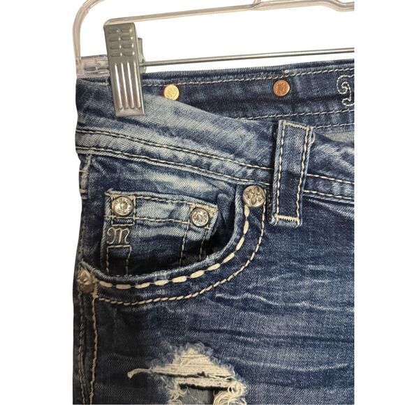 Miss Me Signature Boot Embellished Rhinestone Jeans Women’s Size 26 - Picture 4 of 7